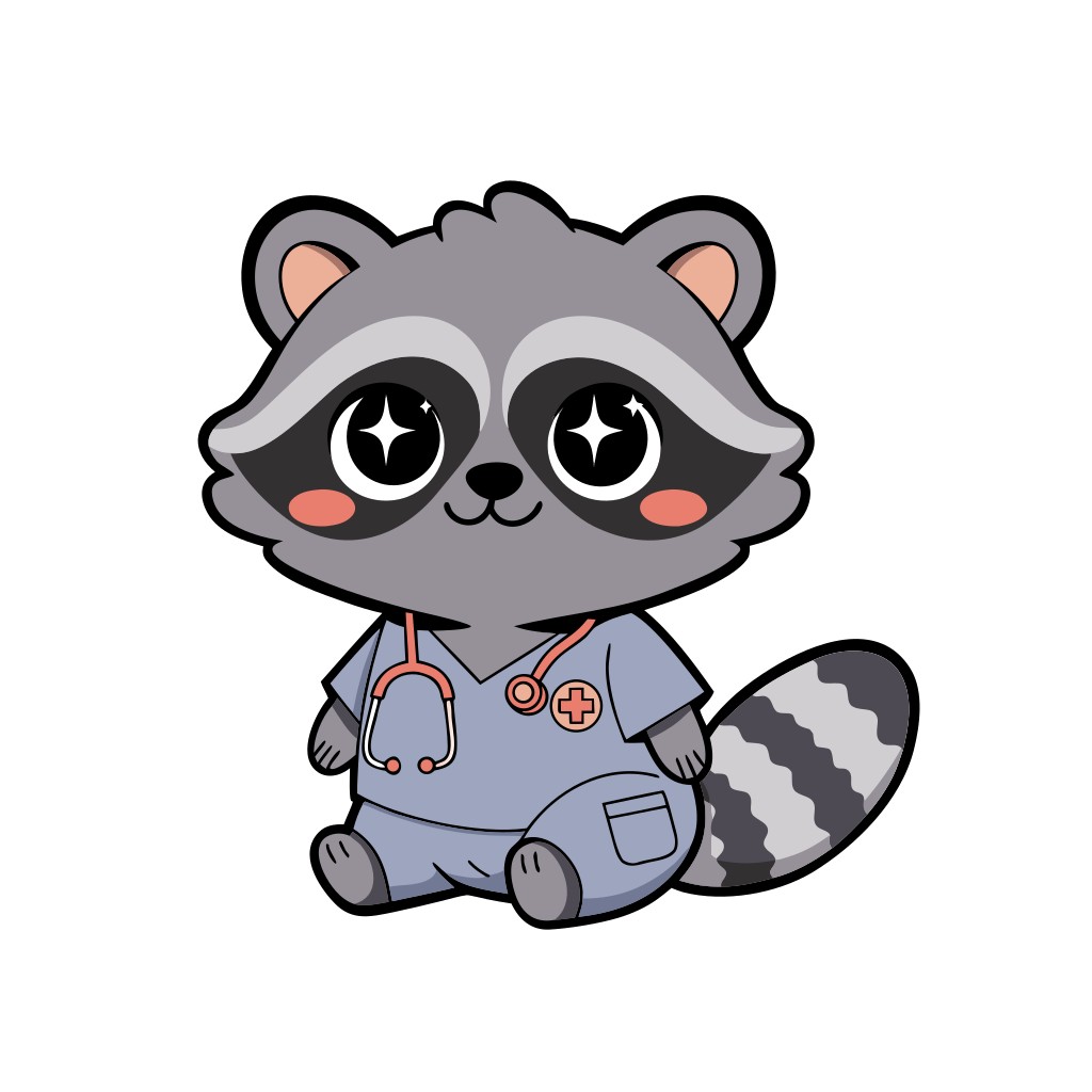 Nurse Raccoon Shirt | Cute Trash Panda Healthcare Hero Tee | Funny Medical Gift for Nurses Week RN CNA Graduation Birthd - image 2