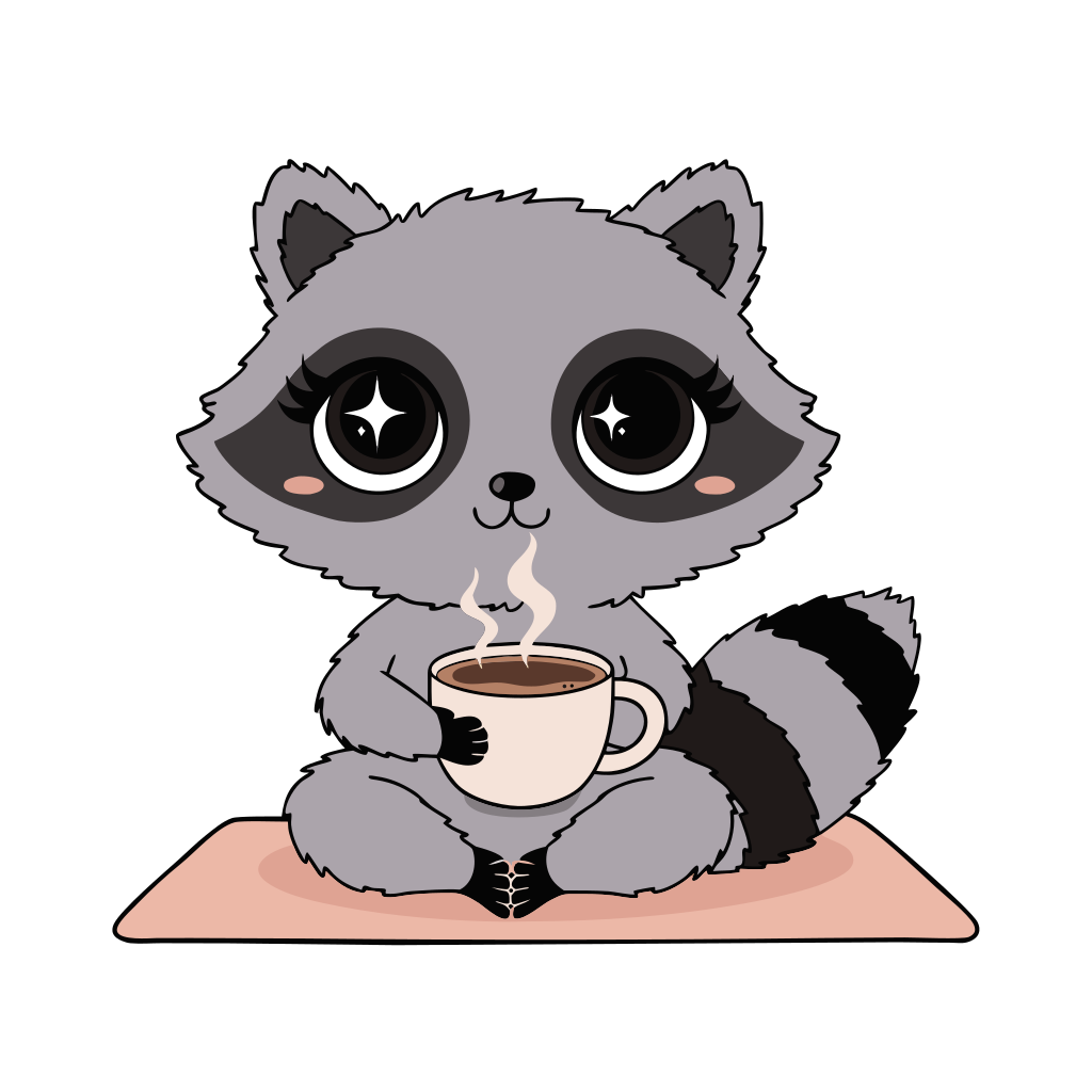 Raccoon Yoga Mug | Funny Zen Trash Panda Coffee Cup | Animal Lover Gift | Zen Gift Idea | Mindful Animal Lover Present