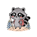 Raccoon Hiking Hoodie | Funny Trash Panda Camper Sweatshirt | Nature Lover Gift | Outdoor Lover Gift | Nature Explorer Present