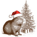 Christmas Capybara Shirt | Cute Capybara Santa Tee | Holiday Animal Lover Gift
