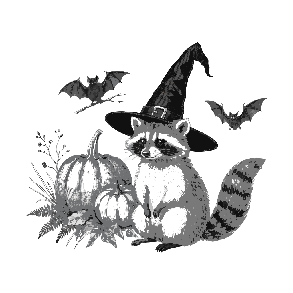 Witch Raccoon Shirt | Cute Trash Panda Witch Tee | Halloween Costume Gift - image 2