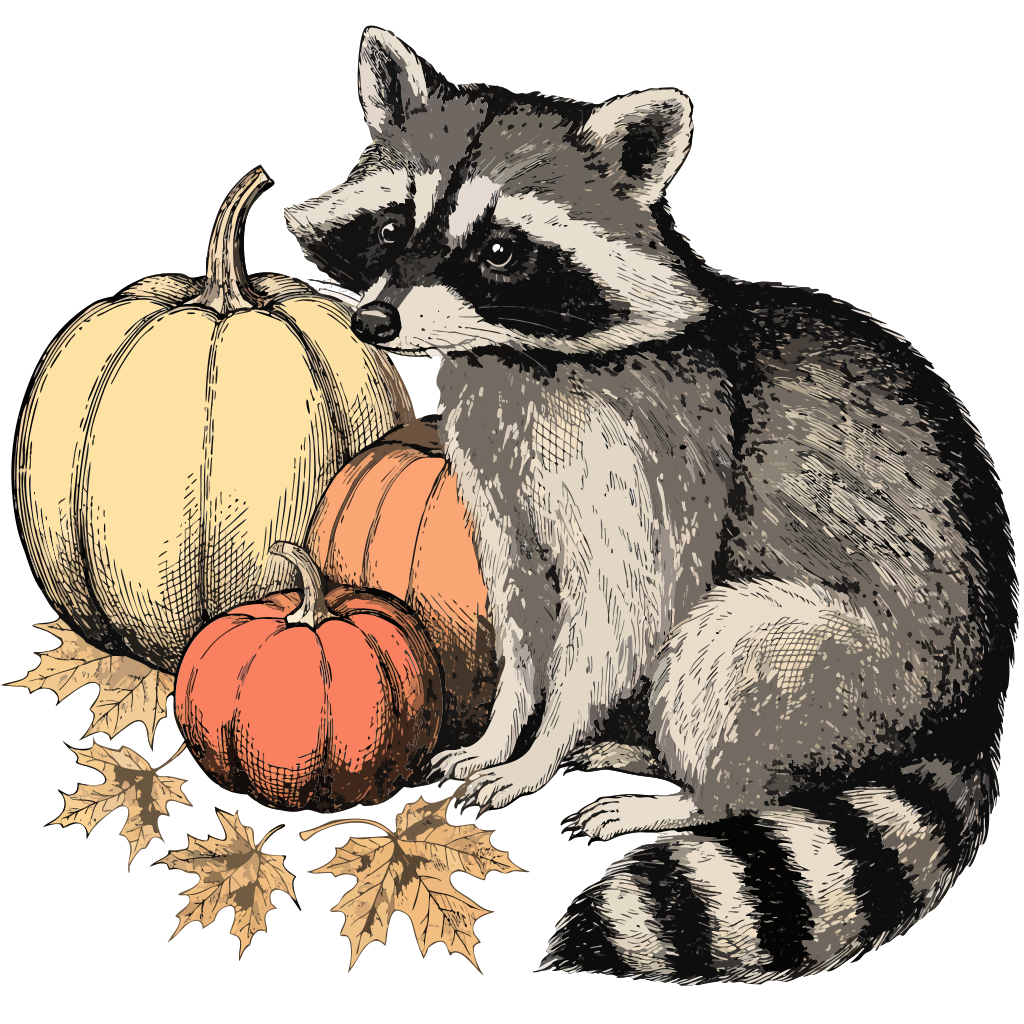 Pumpkin Raccoon Shirt | Cute Trash Panda Fall Tee | Autumn Animal Lover Gift - image 2