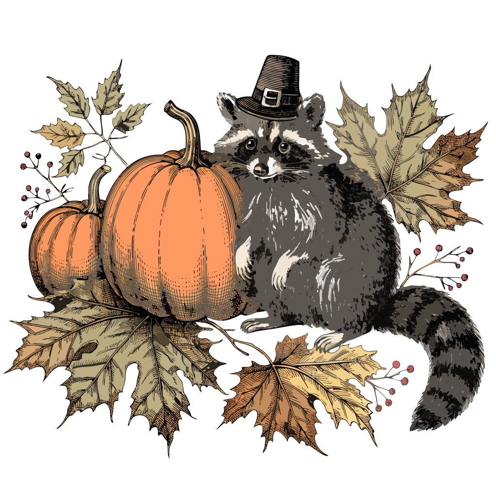 Raccoon Shirt Women Cute Trash Panda Pumpkin Tee Fall Autumn Thanksgiving Cottagecore Gift For Her Animal Lover Mama Coz - image 2
