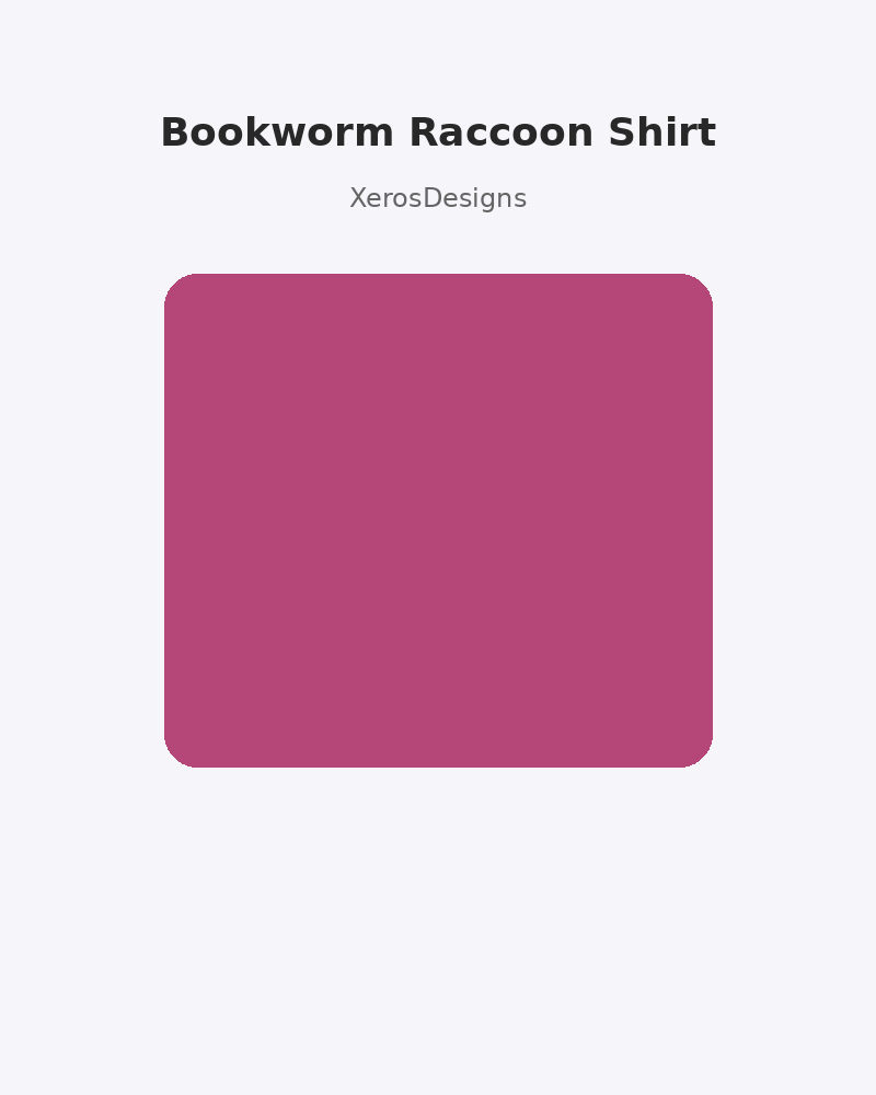 Bookworm Raccoon Shirt
