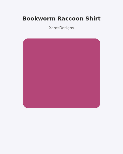 Bookworm Raccoon Shirt