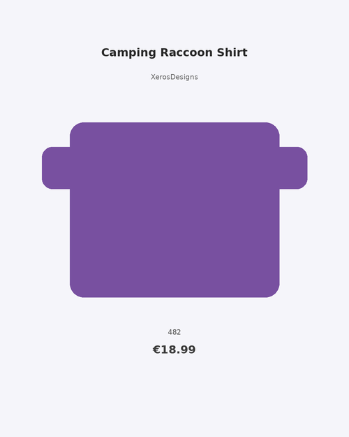 Camping Raccoon Shirt | Cute Trash Panda Camper Tee | Funny 