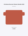 Christmas Raccoon Planner Bundle 2026 | Holiday Printable Pl