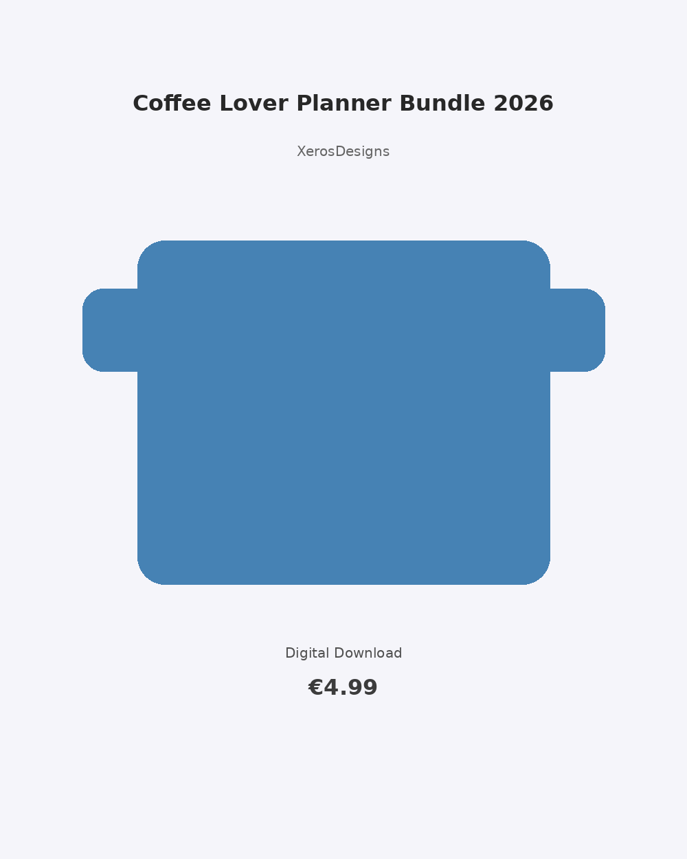 Coffee Lover Planner Bundle 2026 | Cafe Printable Planner | 
