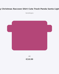 Cozy Christmas Raccoon Shirt Cute Trash Panda Santa Lights T
