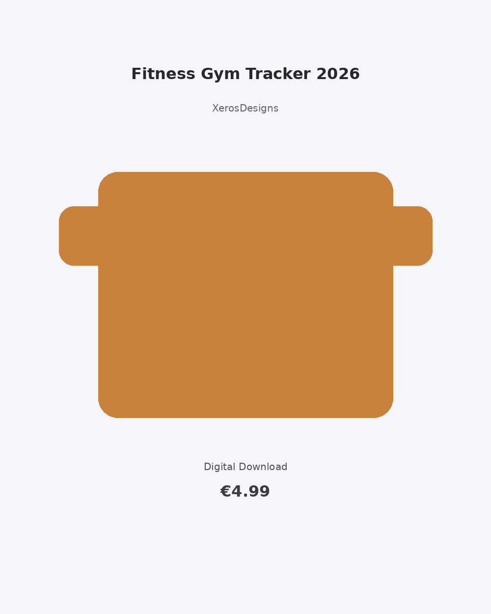 Fitness Gym Tracker 2026 | Workout Planner Printable | Digit