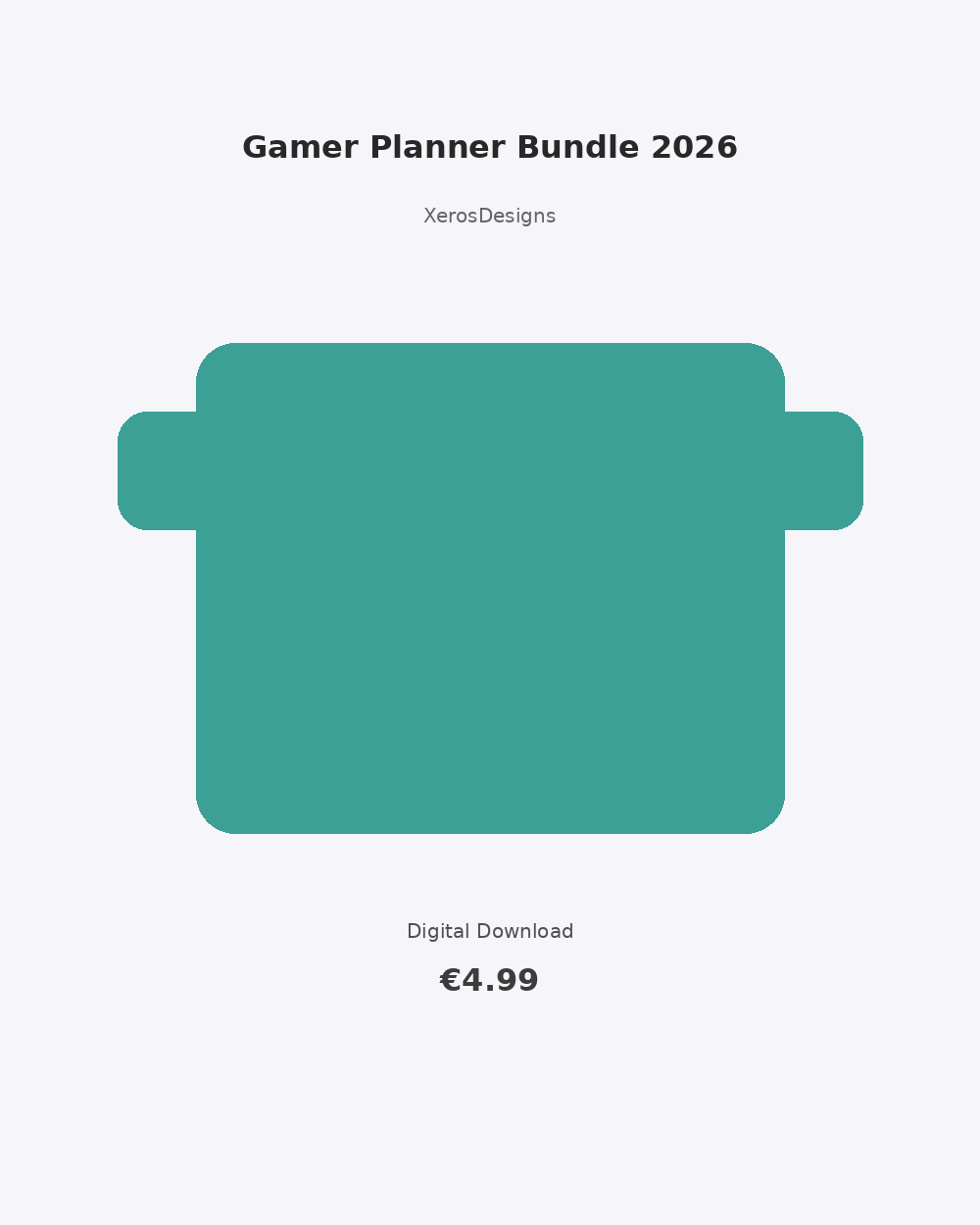 Gamer Planner Bundle 2026 | Video Game Printable Planner | D