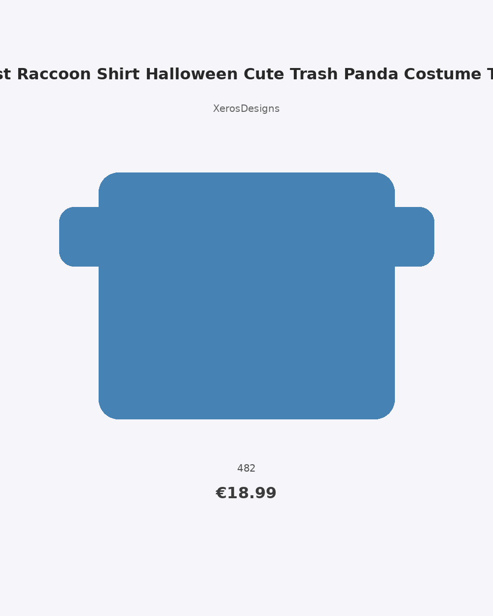 Ghost Raccoon Shirt Halloween Cute Trash Panda Costume Tee S