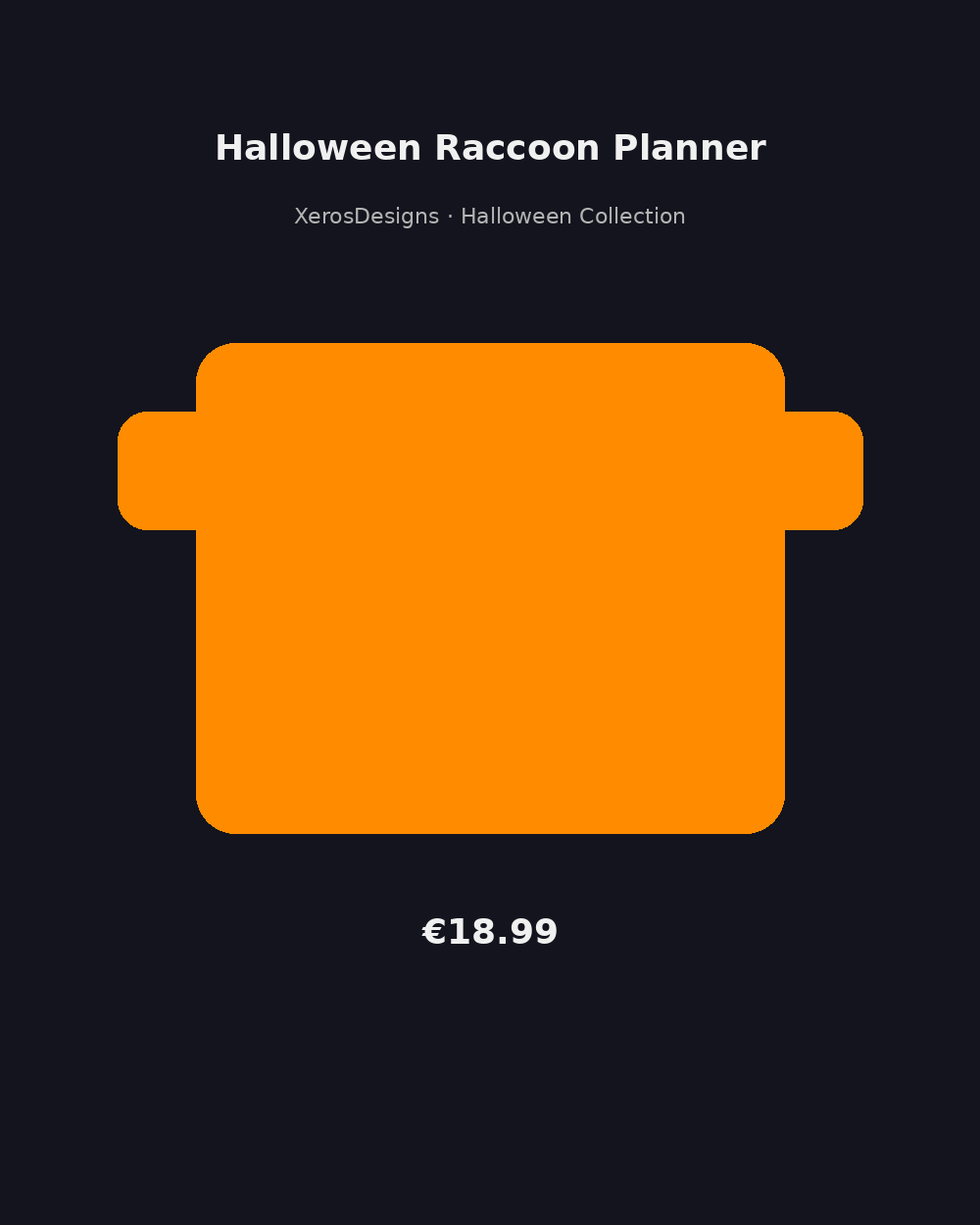 Halloween Raccoon Planner 2026 | Spooky Printable Planner | Digital Download