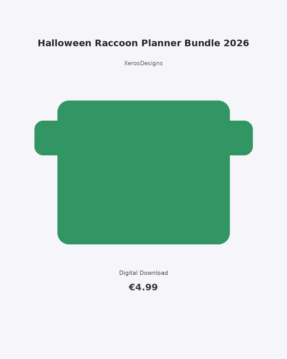 Halloween Raccoon Planner Bundle 2026 | Spooky Printable Pla