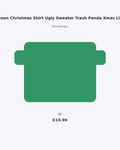 Raccoon Christmas Shirt Ugly Sweater Trash Panda Xmas Lights