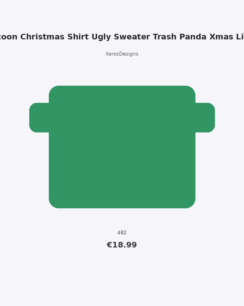 Raccoon Christmas Shirt Ugly Sweater Trash Panda Xmas Lights
