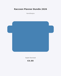 Raccoon Planner Bundle 2026 | Cute Trash Panda Printable Pla