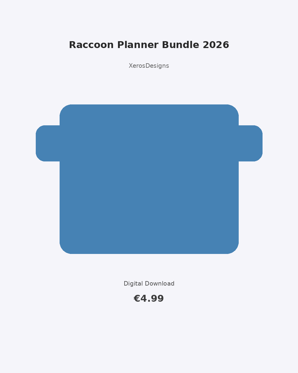 Raccoon Planner Bundle 2026 | Cute Trash Panda Printable Pla
