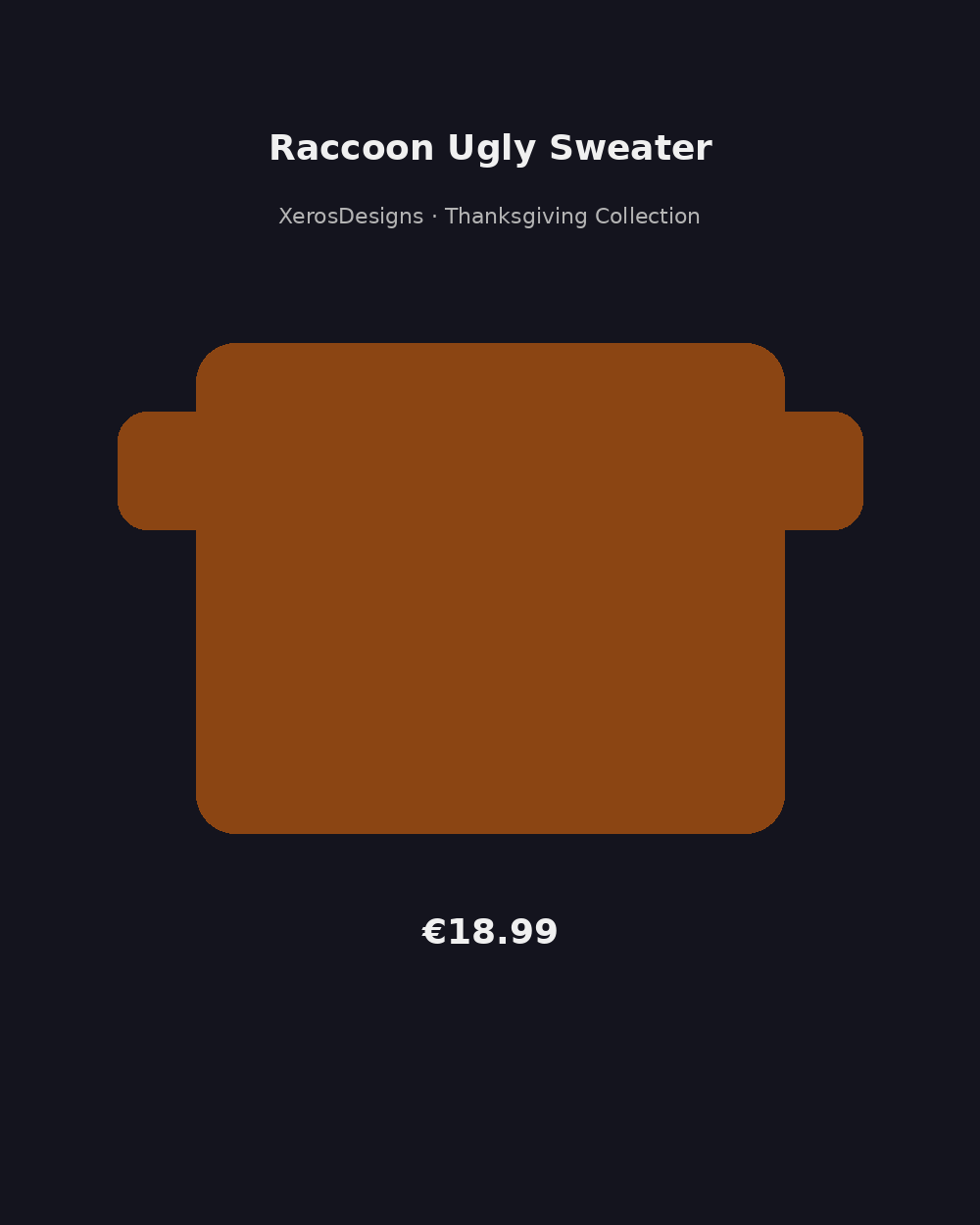 Raccoon Ugly Christmas Sweater | Cute Trash Panda Xmas Tee | Funny Holiday Gift
