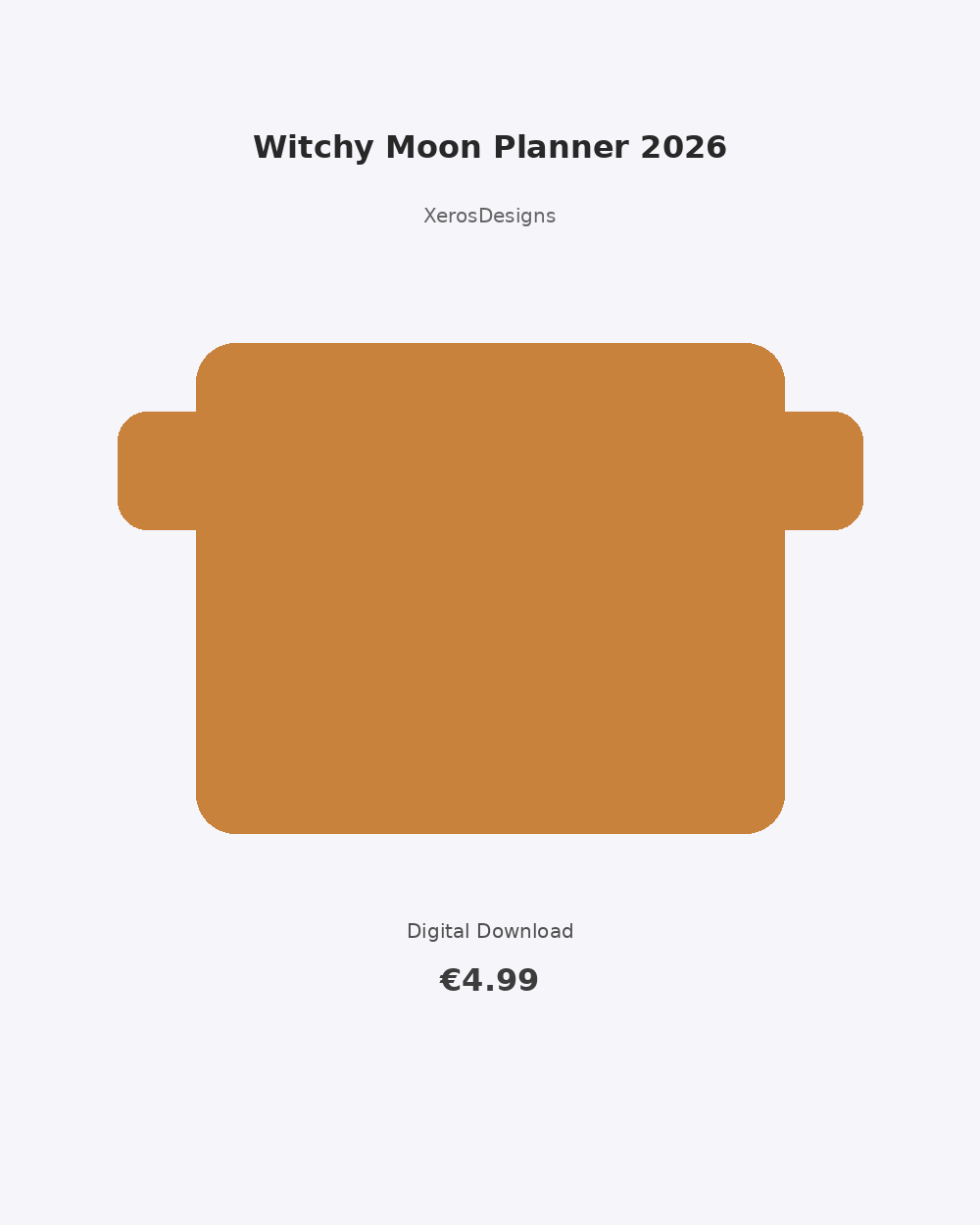 Witchy Moon Planner 2026 | Mystical Printable Planner | Digi