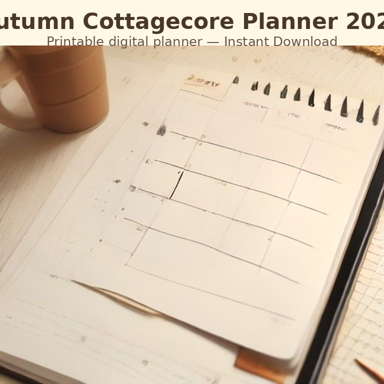 Autumn Cottagecore Planner 2026