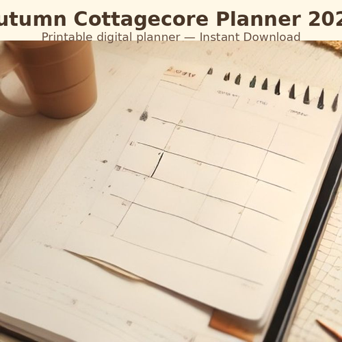 Autumn Cottagecore Planner 2026