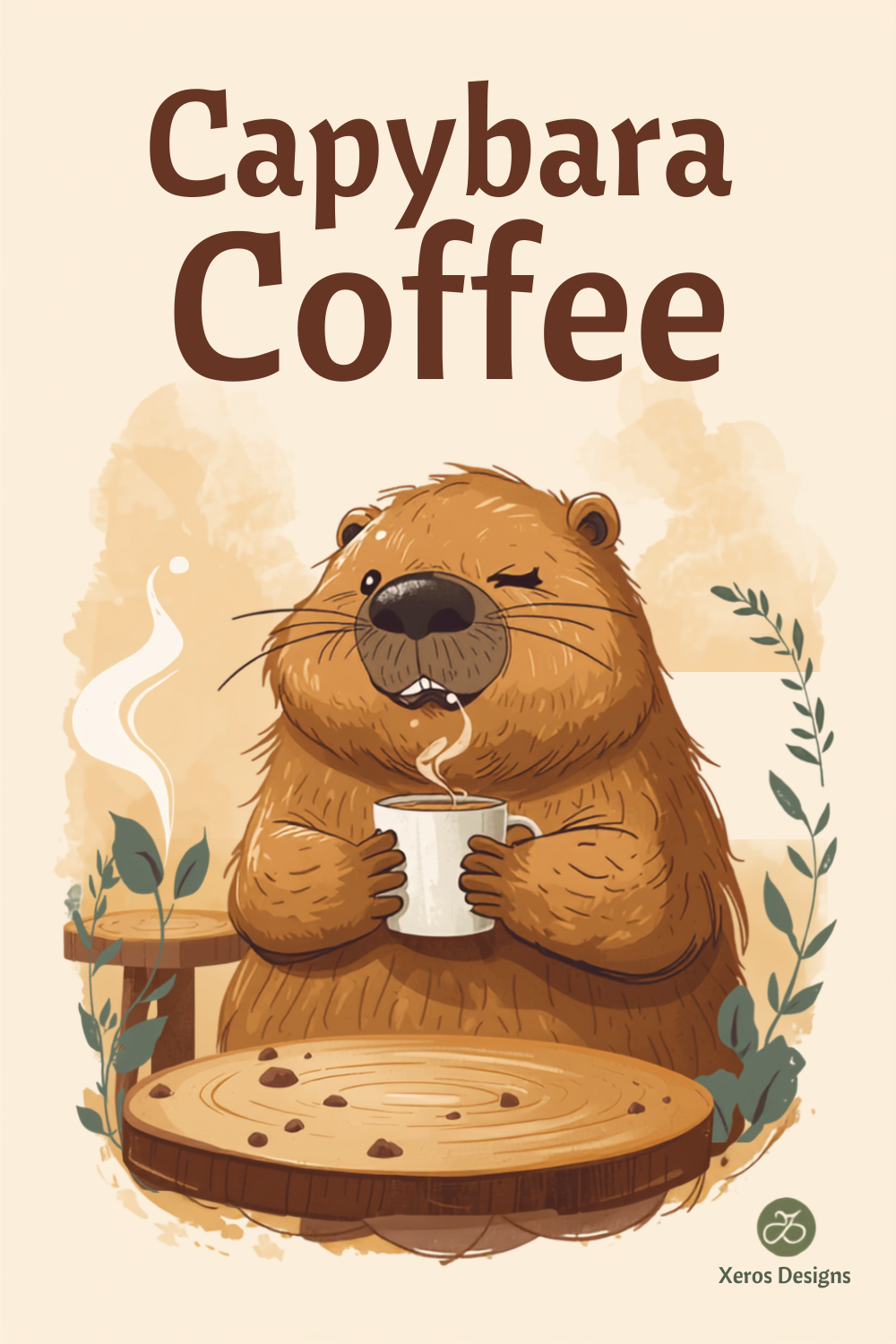 Capybara Coffee Shirt | Cute Capybara Morning Tee | XerosDesigns