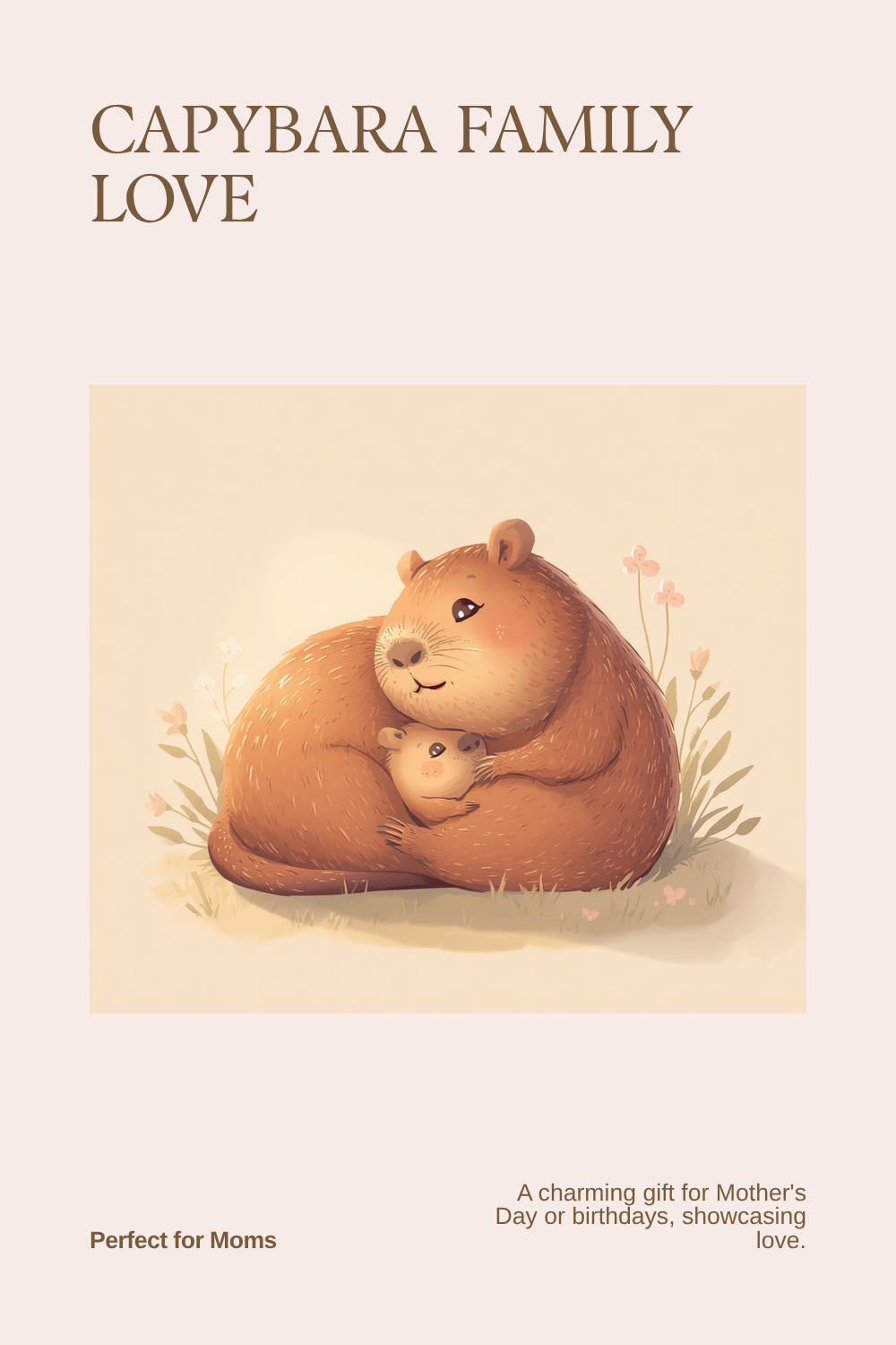 Capybara Mom Shirt | Cute Capybara Family Tee | XerosDesigns