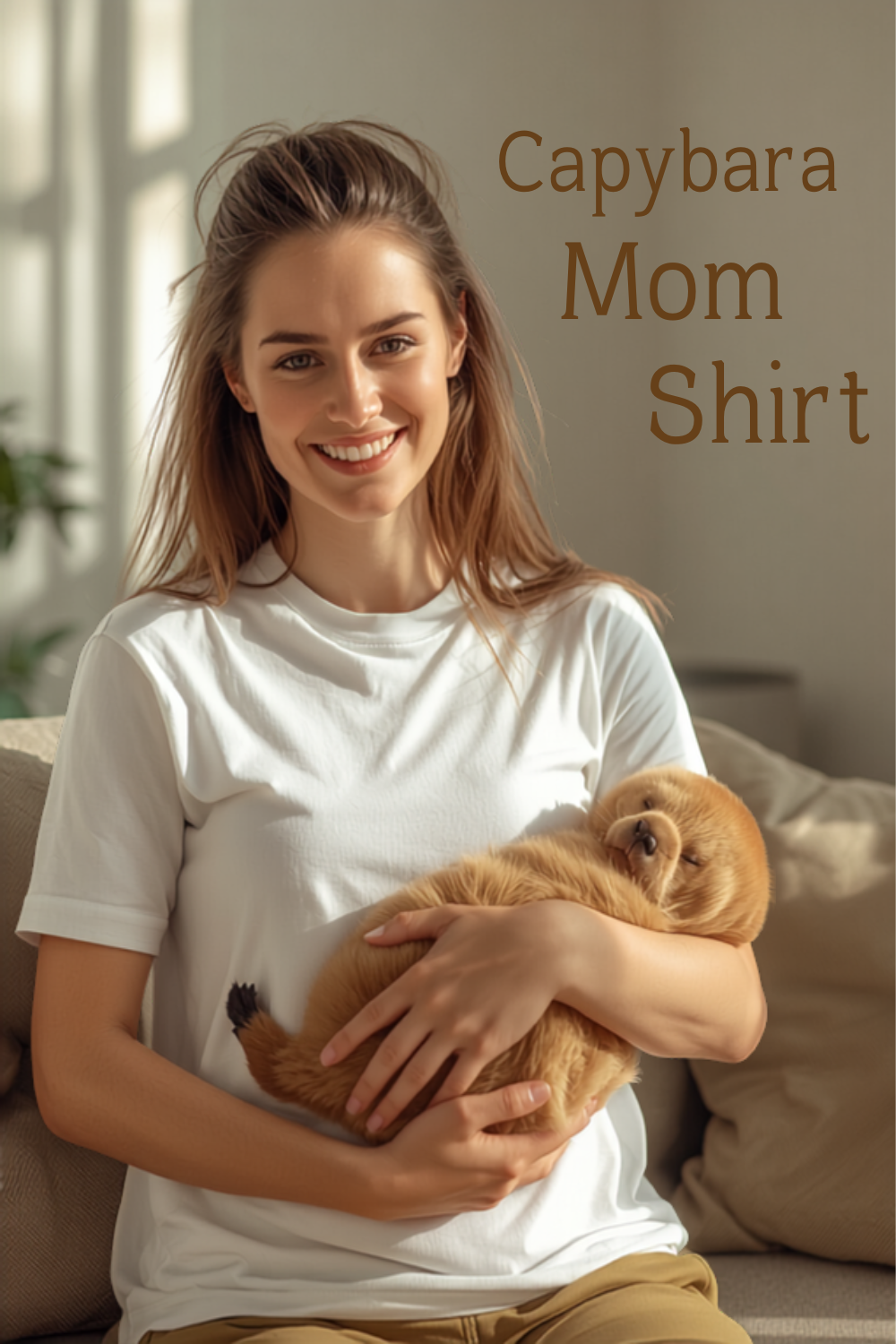 Capybara Mom Shirt | Cute Capybara Family Tee | XerosDesigns