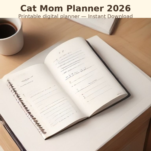 Cat Mom Planner 2026