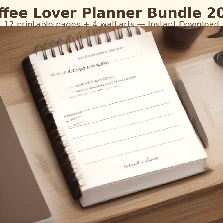 coffee planner bundle