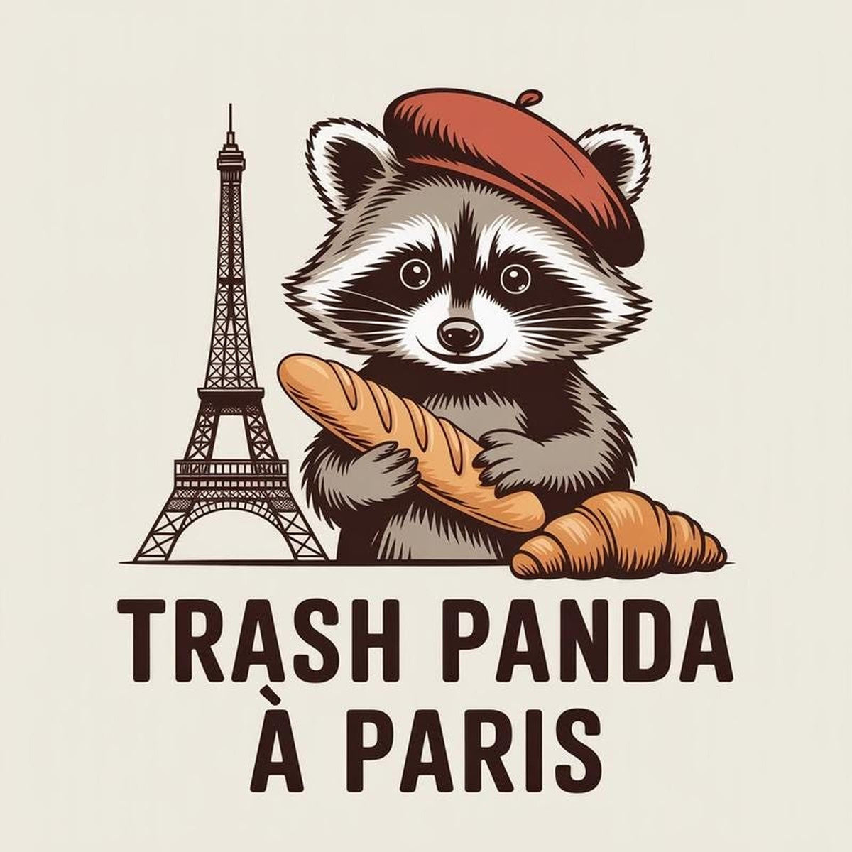 Funny Raccoon Paris Hoodie Trash Panda Eiffel Tower Sweatshirt France Travel Gift Cute Animal Lover Sweater Unisex Men Women Trendy