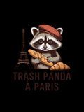 Funny Raccoon In Paris Shirt | Cute Trash Panda Eiffel Tower T-Shirt | France Travel Animal Lover Best Souvenir Gift For Men Women