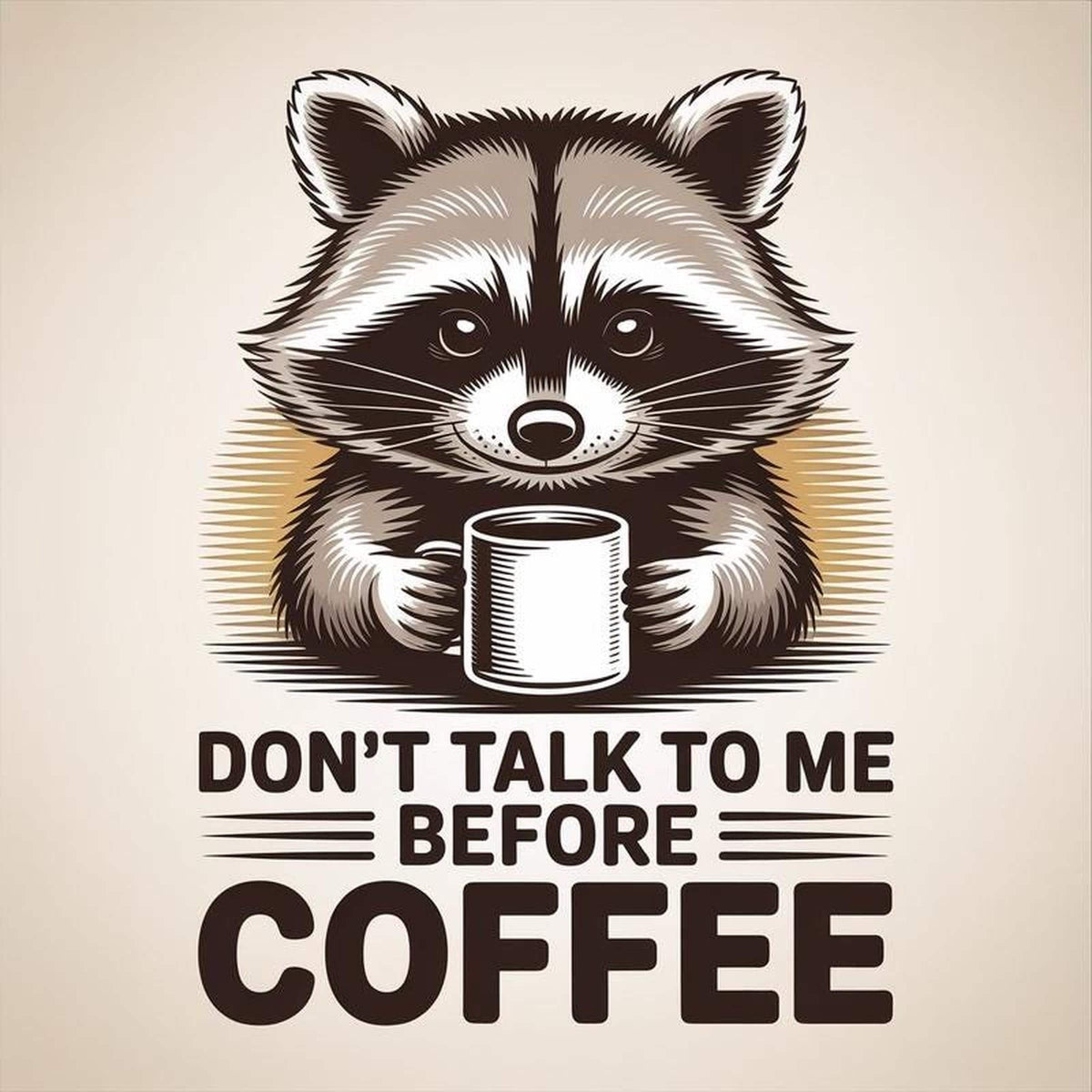 Raccoon Coffee Shirt Dont Talk To Me Before Coffee Funny Trash Panda Gift For Women Men Cute Lover Introvert Sarcastic Quote T Shirt