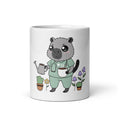 Capybara Gardener Mug - white 11 oz ceramic mug, front view