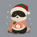 Christmas Raccoon Shirt Cute Trash Panda Santa Lights Tee Holiday Gift