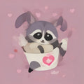 Valentine Raccoon Shirt | Trash Panda Couple Heart | Cute Valentines Day Gift Tee