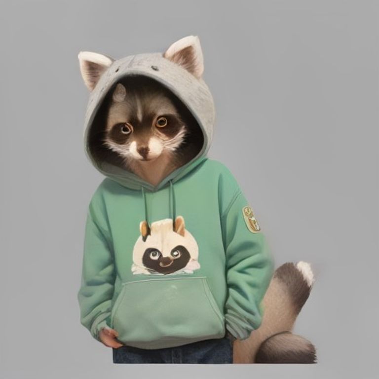 Raccoon Hoodie Cottagecore Trash Panda Sweatshirt Cute Animal Lover Gift Vintage Nature Aesthetic Cozy Pullover