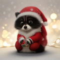 Christmas Raccoon Shirt | Cute Trash Panda Santa Hat Tee | Holiday Gift
