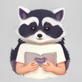 Bookworm Raccoon Shirt | Cute Trash Panda Reading Book Tee | Funny Book Lover Gift