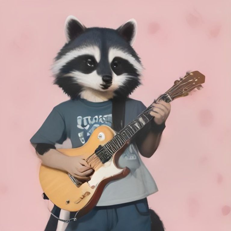Music Raccoon Shirt | Cute Trash Panda Guitar Tee | Funny Musician Animal Lover Gift